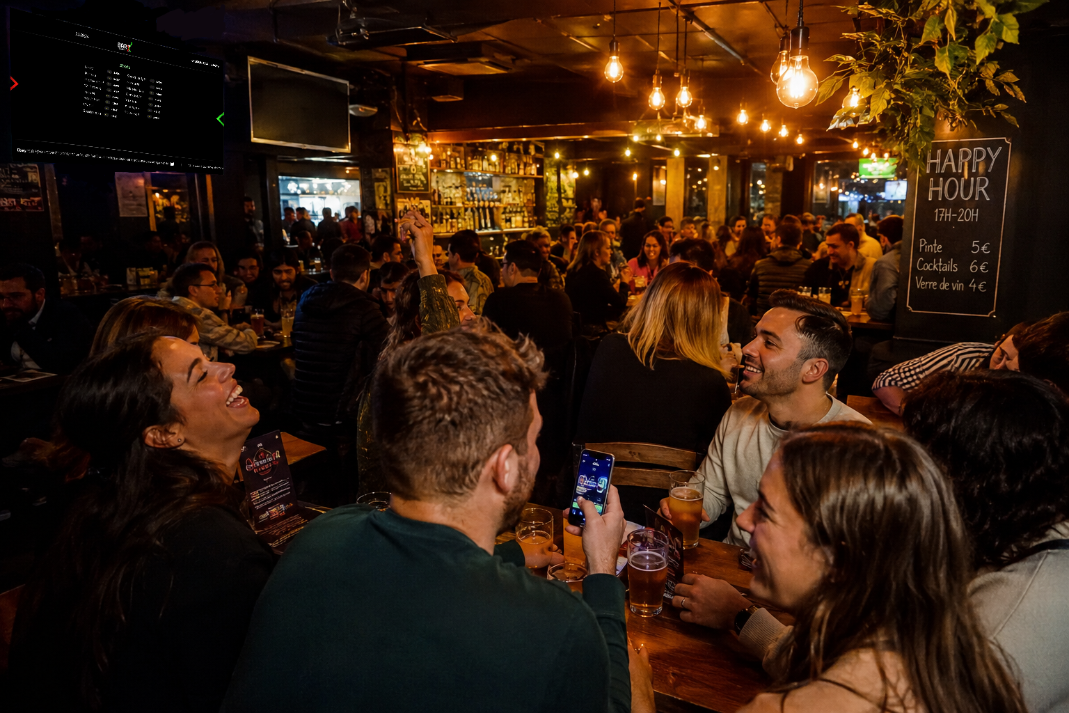 Foule qui s'amuse à l'occasion d'une soirée BarTradingX